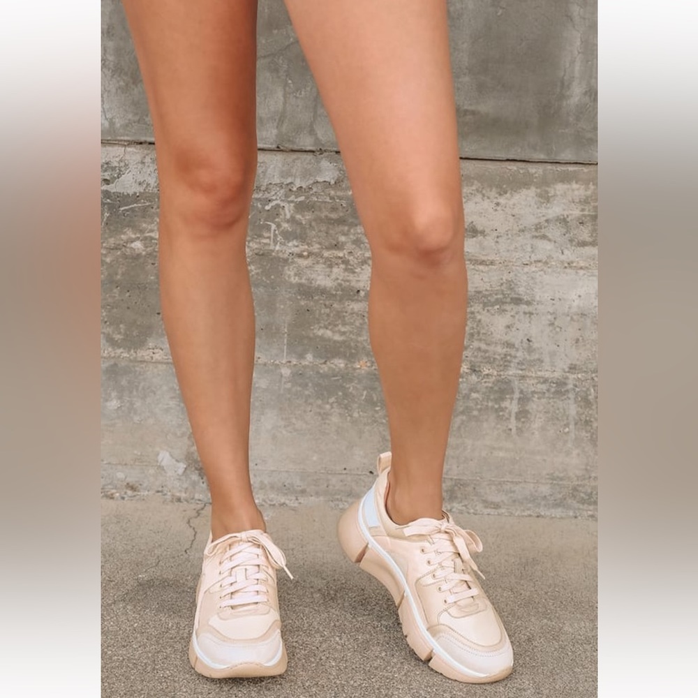 Seychelles I'll Be There Blush Leather Sneakers